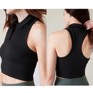 🩷FIRM PRICE🩷 Athleta Aurora Seamless Crop Polo Tank Top